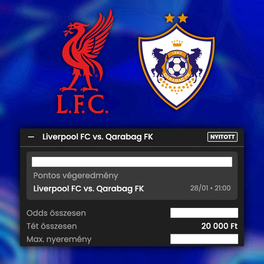 Pontos Eredmény Tipp (Liverpool – Qarabag)